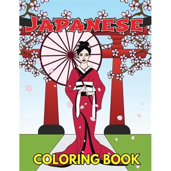 Pre-Owned Japan Travel Activity Book: Japanese Coloring Book: Beautiful and Traditional Japanese Designs to Color & Relieve Stress Including Geishas, Sushi, Sashimi, Ninjas, Temples, Maneki Neko Cat, Koinobor,