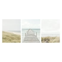 DesignOvation Coastal Beach Unframed Art Prints 11” x 14” Set of 3 by Amy Peterson and The Creative Bunch Studio