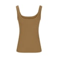 thumbnail image 3 of UPPADA Tank Top for Women Solid Color Round Neck Tanks Sleeveless Causal Cute Shirts Hawaiian Beach Tunic Holiday Sports Workout Running Tees,Tank Top for Women Casual Cropped Tanks Brown,L, 3 of 6