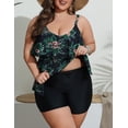 thumbnail image 3 of a.Jesdani Women Plus Size Tankini Swimsuits Tummy Control Two Piece Bathing Suit Ruffled Flounce Swimwear with Shorts 0X-5X, 3 of 6