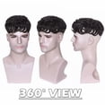 thumbnail image 5 of Benehair Mens Hair Loss Hair Wigs 100% Human Hair Toupee 100% Remy Human Hair Extensions Hairpiece Clip In 4" Grey US, 5 of 8