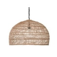 thumbnail image 2 of KOUBOO 1050100 Open Weave Cane Rib Dome Hanging Ceiling Lamp, One Size, Wheat, 2 of 4