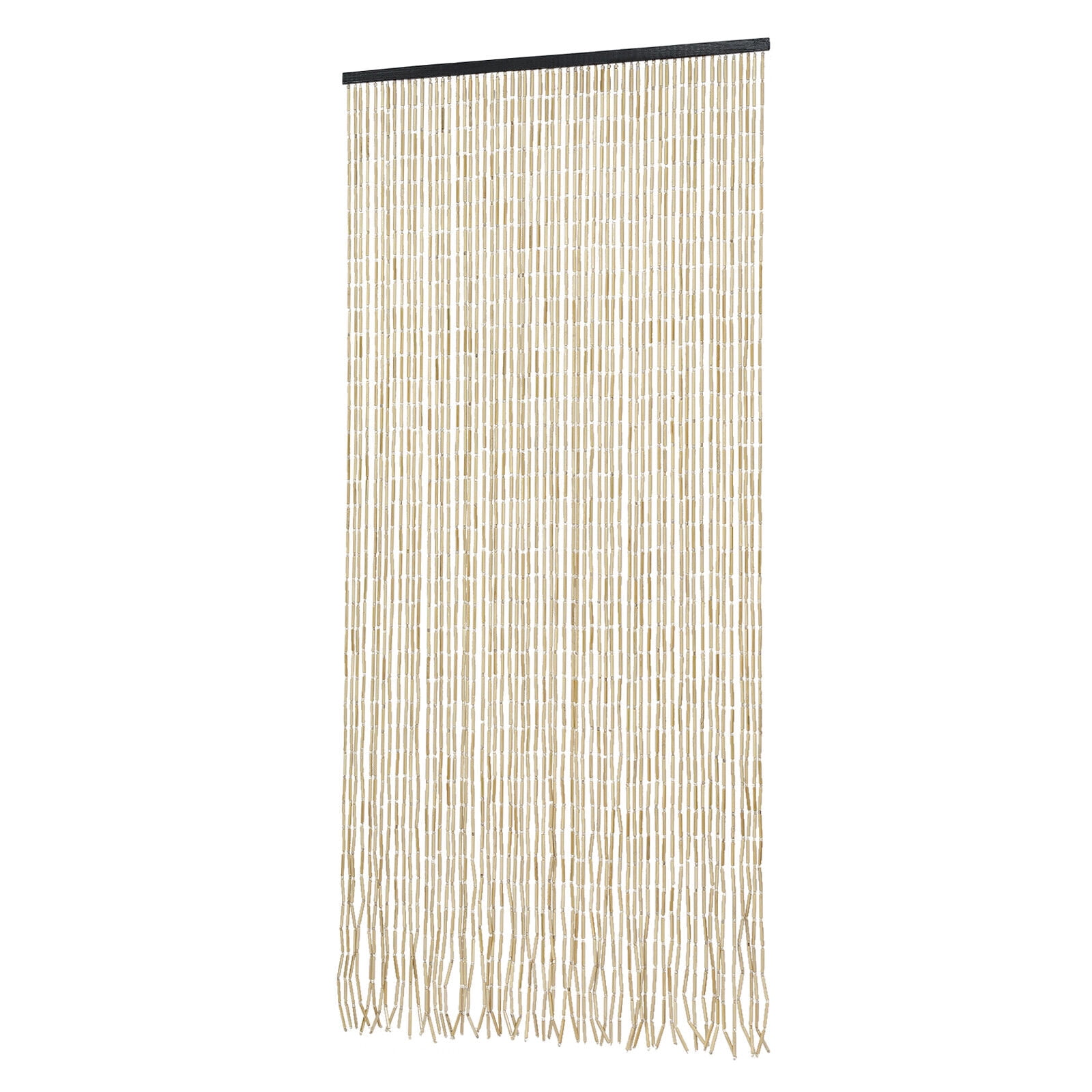 Natural Bamboo Beaded Curtain 60 Strands Hanging Door Curtain String Curtain Room Divider