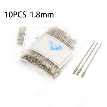 

BCLONG 1mm - 2.4mm Diamond Coated Tipped Drill Bits Fits Tile Glass Jewellery Hole Saw