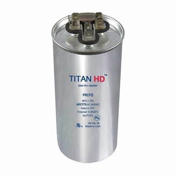 Titan Hd Motor Dual Run Cap,30/5 MFD,440V,Round PRCFD305A
