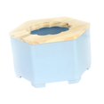 thumbnail image 1 of Caja de arena para baño de hámster, lavabo de arena, cuarto de ducha, diseño 2 en 1, orinal semicerrado. Azul, 1 of 9