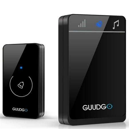 - IP44 Waterproof Chime Wireless Doorbell Kit 52 Melodies to Choose 5 Volume Setting Battery Operated 150m Range