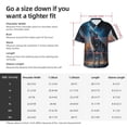 thumbnail image 6 of Lsque Lonely Night Sky Wolf pattern Hawaiian Shirt for Men, Unisex Summer Beach Casual Short Sleeve Button Down Shirts-3X-Large, 6 of 9