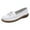 White, variant on Women's Orthopedic Walking Loafers Comfortable Fashion Casual Leather Fringe Arch Support Wedge Slip on Nursing Work Flat Low Heel Oxfords Dress Shoes White Size 8