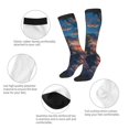 thumbnail image 3 of Naloa Twilight Canal Reflection Knee Socks, High Socks Long Stretchy Sock Women Knee High Stocking, Long Socks for Women, 3 of 6