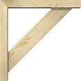 thumbnail image 3 of Ekena Millwork 4"W x 22"D x 22"H Traditional Block Rough Sawn Bracket w/ Offset Brace, Douglas Fir, 3 of 25