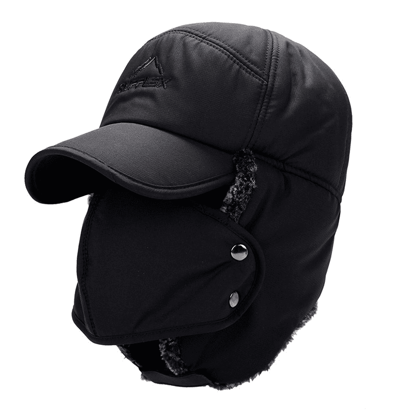 Chapka Hiver Unisexe - Bonnet Avec Oreillettes Et Doublure Fausse Fourrure - Pour Ski, Moto, Randonnée
