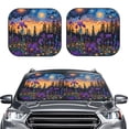 thumbnail image 2 of Disketp Cosmic Irises At Twilight Pattern 2 Piece Windshield Sunshades,Folding Windshield Sun Shade for Car SUV Trucks Sedan,Blocks UV Rays Sun Visor Protector-Large, 2 of 6