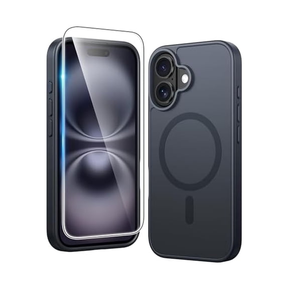 Eryueer for iPhone 16 Case Matte: Magnetic Slim Shockproof Full Covered Camera Protection Phone Cover - Military Drop Proof Anti-Scratch Durable Silicone Protective Cases