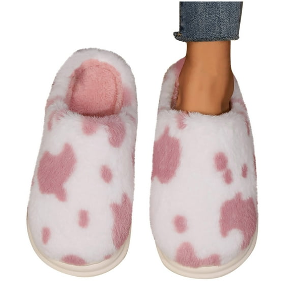 Womens Slippers Fashion Winter Thick Sole Indoor Home Warmth Non Slip Warm Fleece Slippers Women's Fuzzy Slippers Warm Cozy Soft Lightweight Indoor House Shoes Bedroom Shoes Slippers