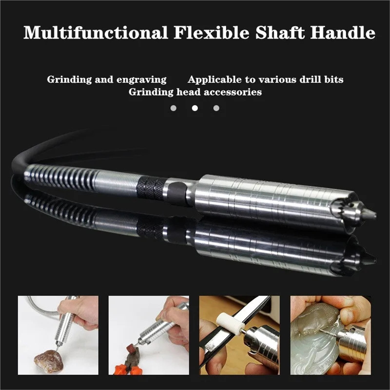High-Power Bench Grinder, Electric Eoodworking, Jade Carving, Polishing Machine, 0.3-4mm Flexible Shaft Handle 800W
