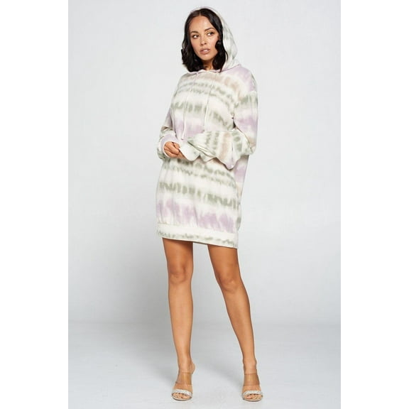 Terry Brushed Print Sweater Dress L