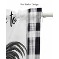 thumbnail image 5 of Vintage Rooster Kitchen Valances for Windows Farmhouse Linen Window Valance Curtain for Living Room Window Treatment Black White Plaid Pastoral Sunflower Valance Rod Pocket Topper Drape, 42 x 12 Inch, 5 of 6