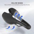 thumbnail image 5 of Bicycle Seat with Rear Light, Bicycle Saddle Soft Bicycle Saddle USB Charging Warning Breathable Seat Pad Mountain Bike Bicycle, 5 of 5