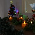 thumbnail image 3 of Homemory Gray Realistic Glass LED Pillar Candles with Remote Control and Timer, Flickering Flameless Pillar Candles, Battery Operated, Moving Flame, Set of 3, 3 of 8