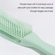 thumbnail image 2 of Peine de peluquero cómodo para cabello ondulado/rizado/enrollado/aceite/grueso/largo (verde claro) Cgtredaw Para estrenar, 2 of 8