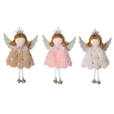 

Small Christmas Decorations Christmas Clearance Decorations Christmas Decorations Indoor Christmas Decorations Crown Angel Set Pendant Doll Small Pendant Cartoon Cute Three-pie