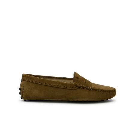 

Tod s Woman Brown Suede Leather Gommini Loafers
