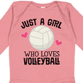 thumbnail image 4 of Inktastic Just A Girl Who Loves Volleyball Girls Long Sleeve Baby Bodysuit, 4 of 5