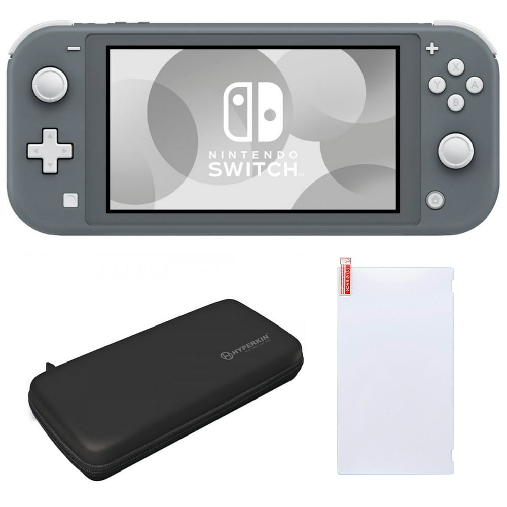 Nintendo Switch Lite in Gray with Screen Protector and Case Walmart
