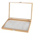 thumbnail image 3 of Caja organizadora de joyas de madera maciza Salvador 20 exhibidores, 3 of 8
