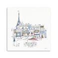 thumbnail image 1 of HomeRoots 399044 Café Français de 40 Po avec des Accents Rouges et Bleus Toile Wall Art&44; Blanc, 1 of 1