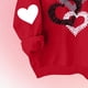 thumbnail image 4 of Blusas y camisas de manga larga con cuello redondo Estampado para niños Estampado de manga larga Casual Suelto Forro polar para mayor calidez Sudadera con capucha de manga larga con cuello redondo par, 4 of 5