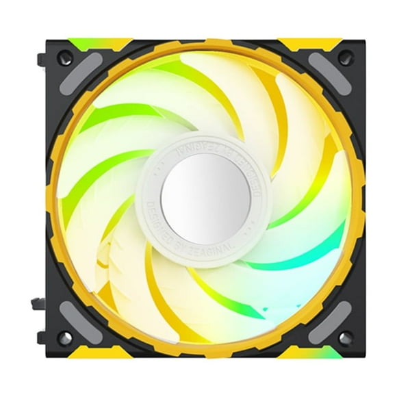 120mm Quiet PC Case Cooling Fan with HDB Bearings, 4PIN PWM Automatic Speed Control (Max 1850RPM), ARGB LED Lighting, ABS Material, Universal Fit for Desktop Computers - Black/White Optional