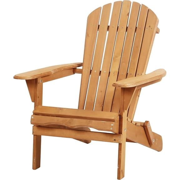 PayLessHere Weather Resistant Patio Chairs with Pinewood Wooden,Natural