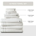 thumbnail image 3 of Regency Heights 12-Piece Quick Dry Cotton Bath Towels, Soft & Ultra Absorbent, White, Standard Towel Set, 3 of 9