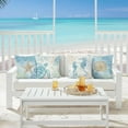 thumbnail image 2 of Ocean Beach Throw Pillow Covers 20 x 20 Inch Seahorse Turtle Starfish Coastal Outdoor Decorative Pillows Soft Velvet Cushion Cases for Couch Sofa Bed Home Decor Set of 4, 2 of 6