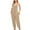 Khaki, variant on gakvbuo Jumpsuits For Women Summmer Dressy Wedding Fashion Women Casual Cold Shoulder Jumpsuit Solid Button Suspender Jumpsuits Wide Pocket Leg Pant