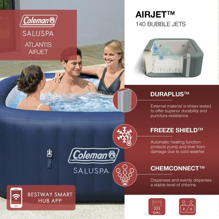 Coleman SaluSpa LED Portable Spa Waterfall Accessory with Atlantis