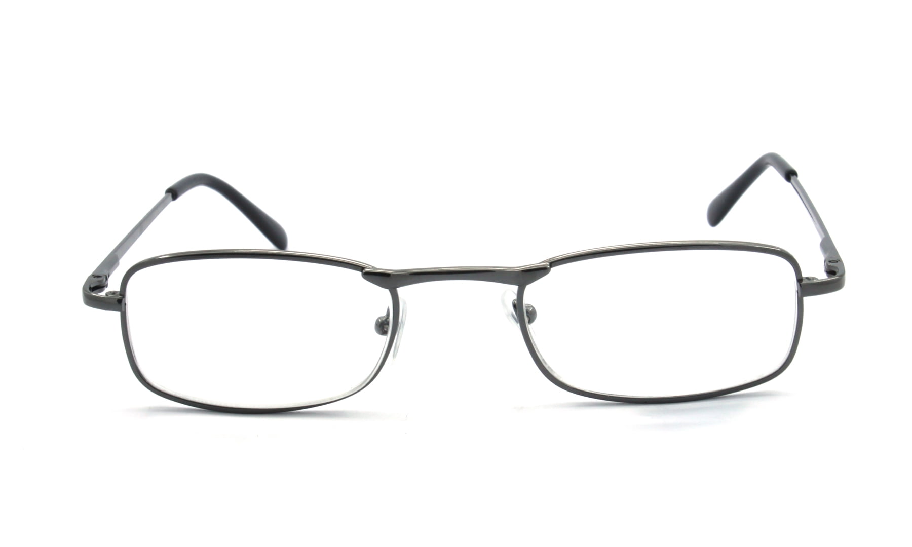 EYE ZOOM 5 Pack Unisex Vantage Metal Reading Glasses with Spring Hinge, Gunmetal, +300