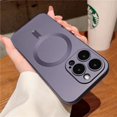 thumbnail image 1 of Luxury Matte For Magsafe Wireless Charging Case For iPhone 15 11 13 12 14 Pro Max Plus Magnetic Phone Cases Lens Protector Cover, 1 of 7