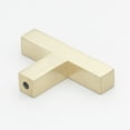 thumbnail image 2 of GlideRite 2 in. Solid Square Cabinet T-Knob, Champagne Gold - 21683-T-CHPG, 1 Pack, 2 of 4