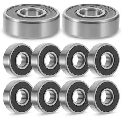 BESTYASH 10Pcs Steel Deep Groove Ball Bearings Sealed Silver Small for High Performance Industry