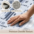 thumbnail image 6 of ODIKA 4'x6' Blue White Denim Abstract Geometric Modern Washable Area Rug Contemporary Scattered Rectangles Squares Non-Slip, Chair-Friendly, Flatwoven for Home Office, Under Desk, 6 of 7