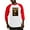 Red/White, variant on CafePress - Pandemic Mona Lisa Baseball Jersey - Cotton Baseball Jersey, 3/4 Raglan Sleeve Shirt