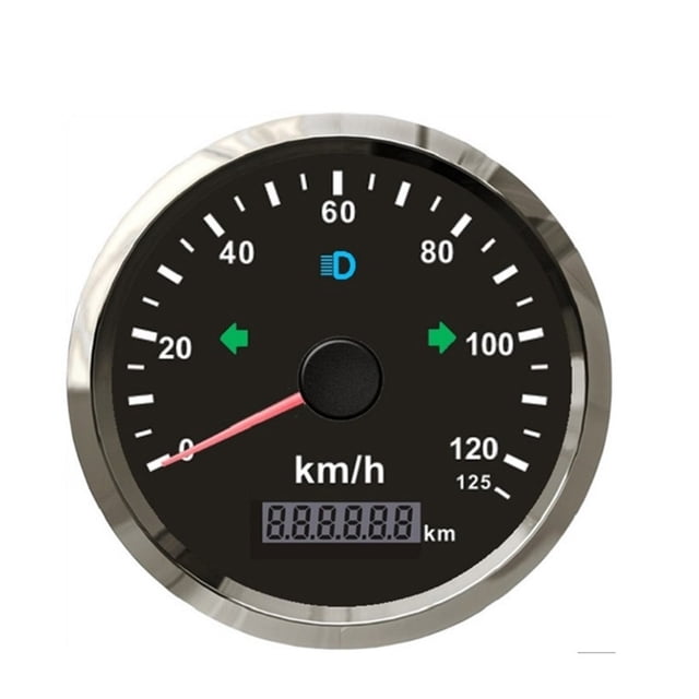 GPS Speedometer 85mm Speed Gauge With Red Yellow Backlight Left Right Turning Light For Car Boat Truck Overspeed Buzzer Alarm ,Universal Compatibility