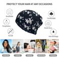 thumbnail image 5 of Honeii Lilies Flowers Print Winter Beanie Daily Hat - Thermal Polar Fleece Ski Running Hat Skull Cap for Men and Women,Beanie, 5 of 8