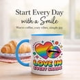 thumbnail image 2 of Rainbow Heart Lips Ceramic Mug, Colorful Pride Artwork Mug for Daily Home Office Use, Gift for LGBTQ Friends Couples Sisters Brothers, 2 of 4
