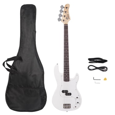 Goplus 4-String Electric Bass Guitar Full Size Kit With Bag, Strap & Amp Cord - Complete Starter Package