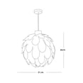 thumbnail image 2 of lampara colgante de plumas estilo nordica ilios innova flor blanca de pvc, 2 of 7