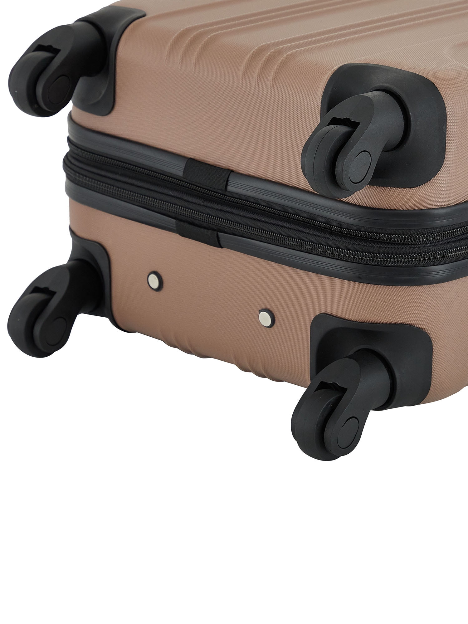 Travelers Club 20" Expandable Rolling Hard Side Carry-on Luggage, Mocha Brown